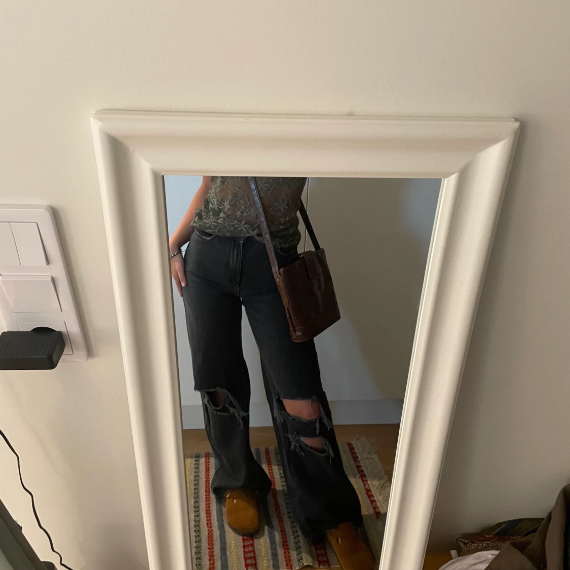 Gråa oversized jeans! - 90