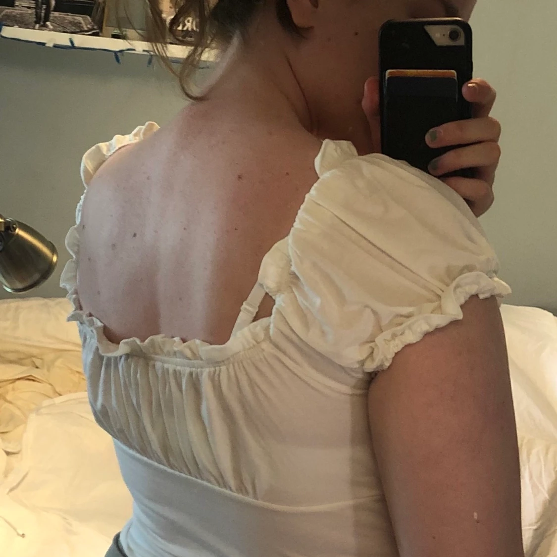 Vit milkmaid-topp - 91