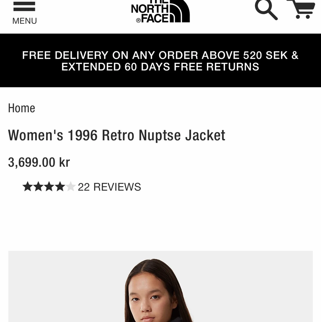 North face jacka - 90