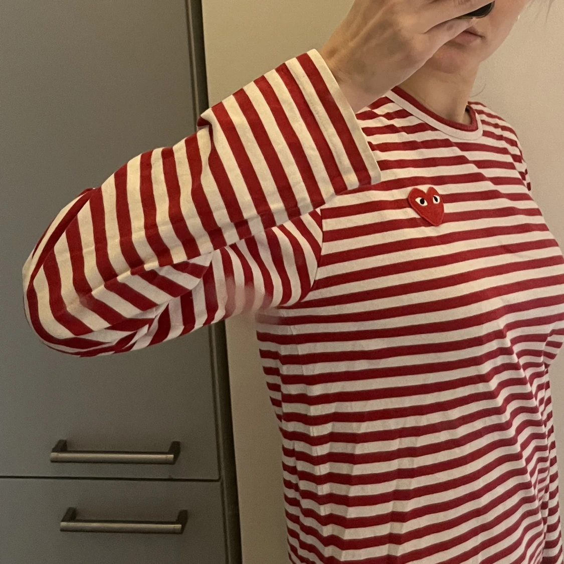 Comme Des Garcons randig tröja