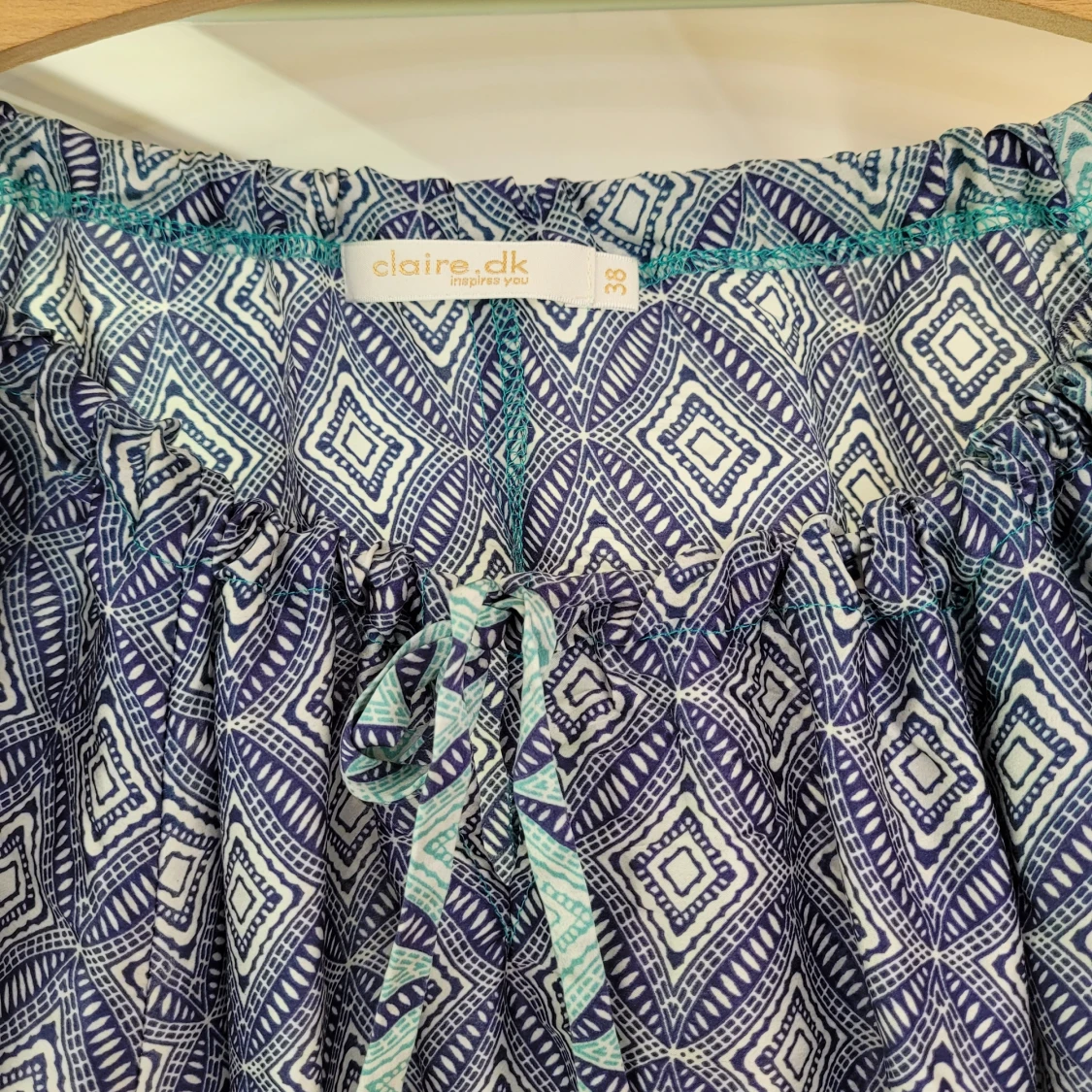 Blus i blått och turkost av claire.dk, M - 91