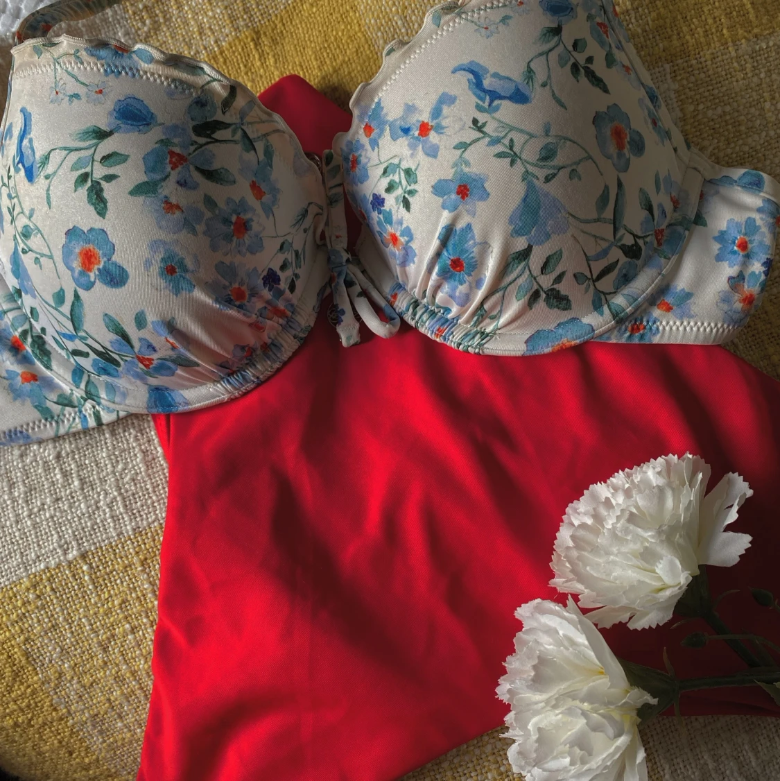 Petrolfärgad bandeubikini - 90