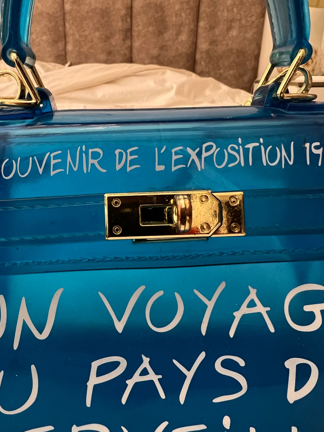 Blå genomskinlig väska - 90