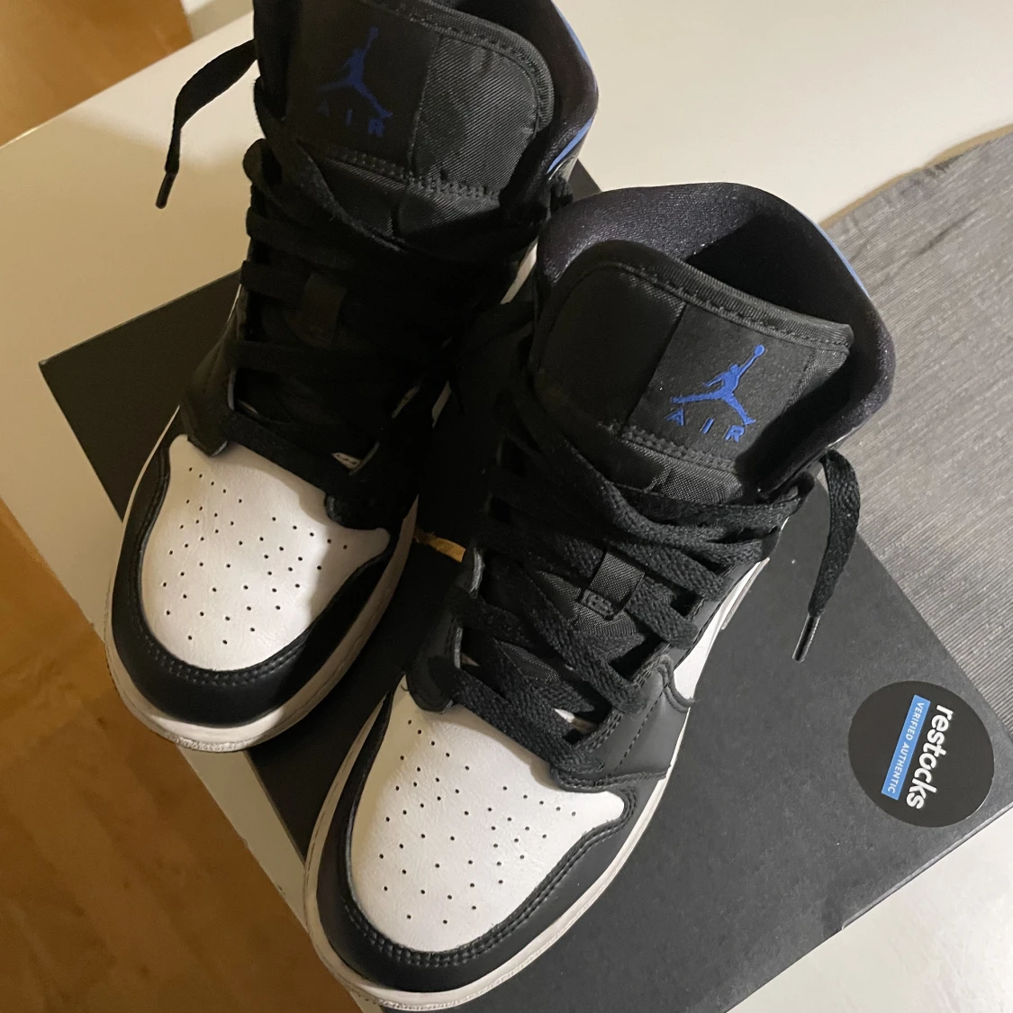 Air Jordan 1 mid WHITE/RACER BLUE-BLACK - 91
