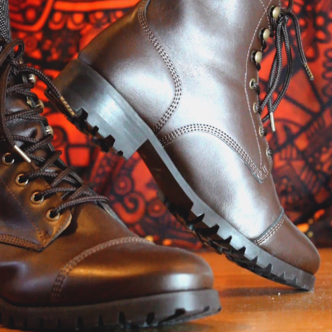 Wills Vegan Store Dark brown work boots - 91