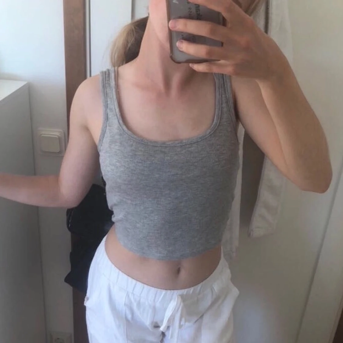 Linnen i vitt, grått och blått - 91