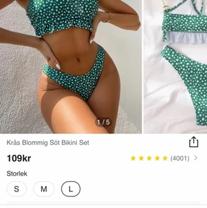 Superfin och gullig bikini från SHEIN med snören - Går att knyta över axlarna och är aldrig använd