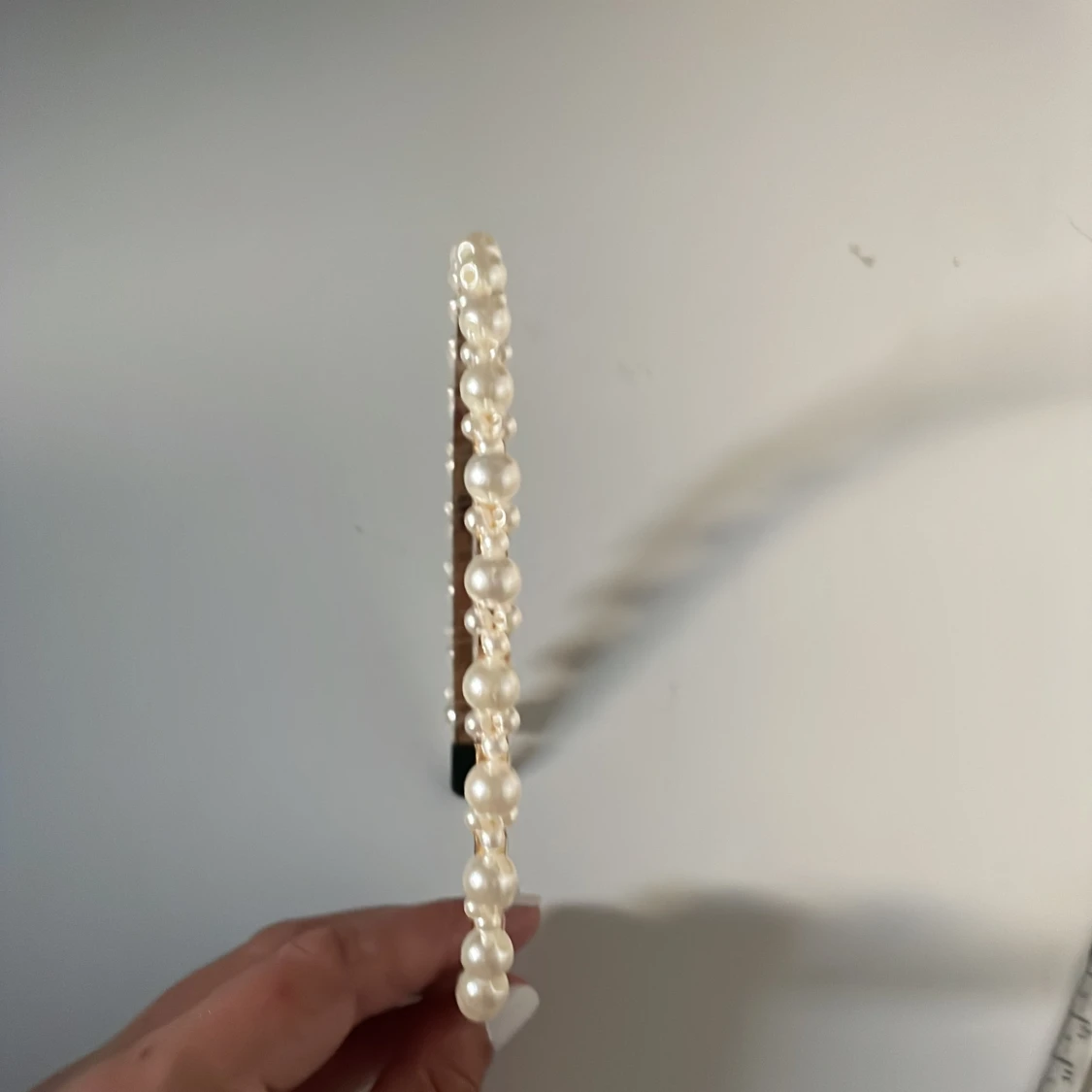 Vitt pärl diadem - 91