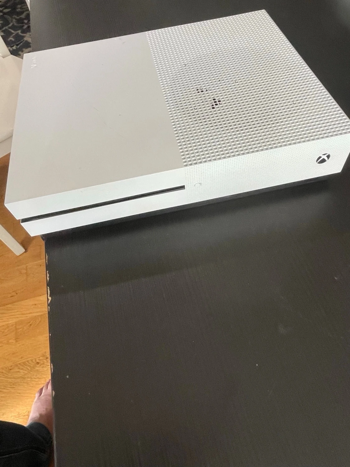 Xbox One S vit spelkonsol med El kabel, ingen handkontroll med, funkar bra - 3
