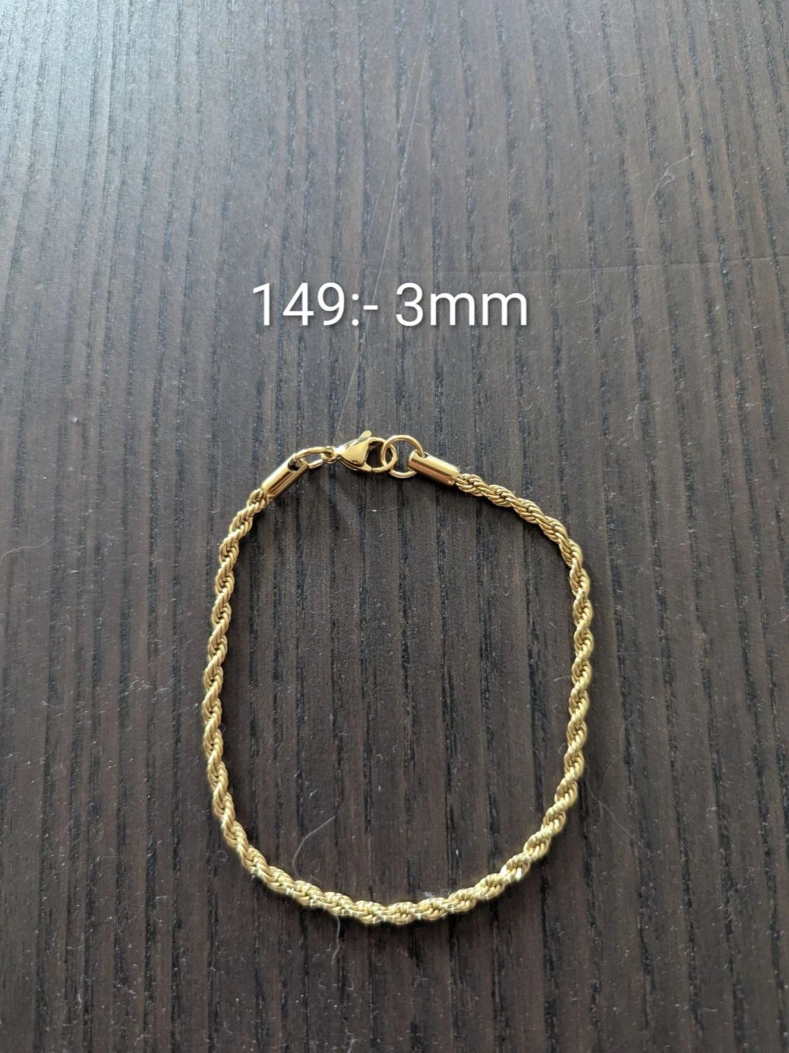 Guldpläterat rostfritt armband unisex