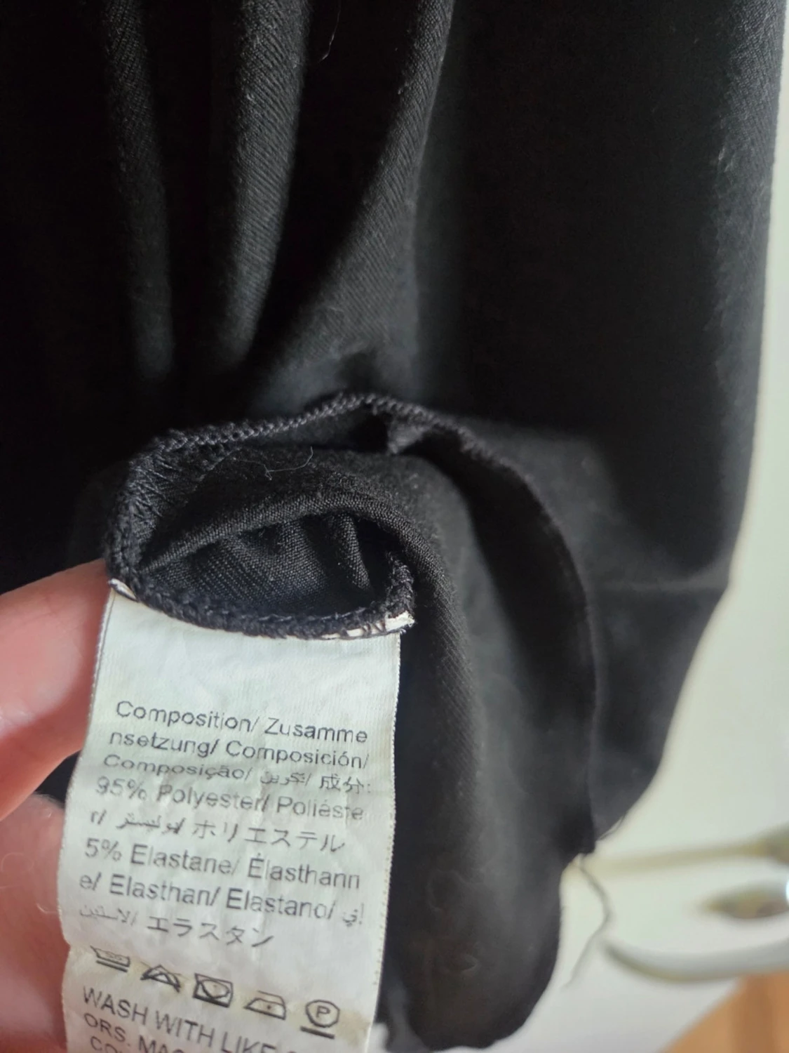 Svart lös linnetopp med smala band, stl XXL - 2