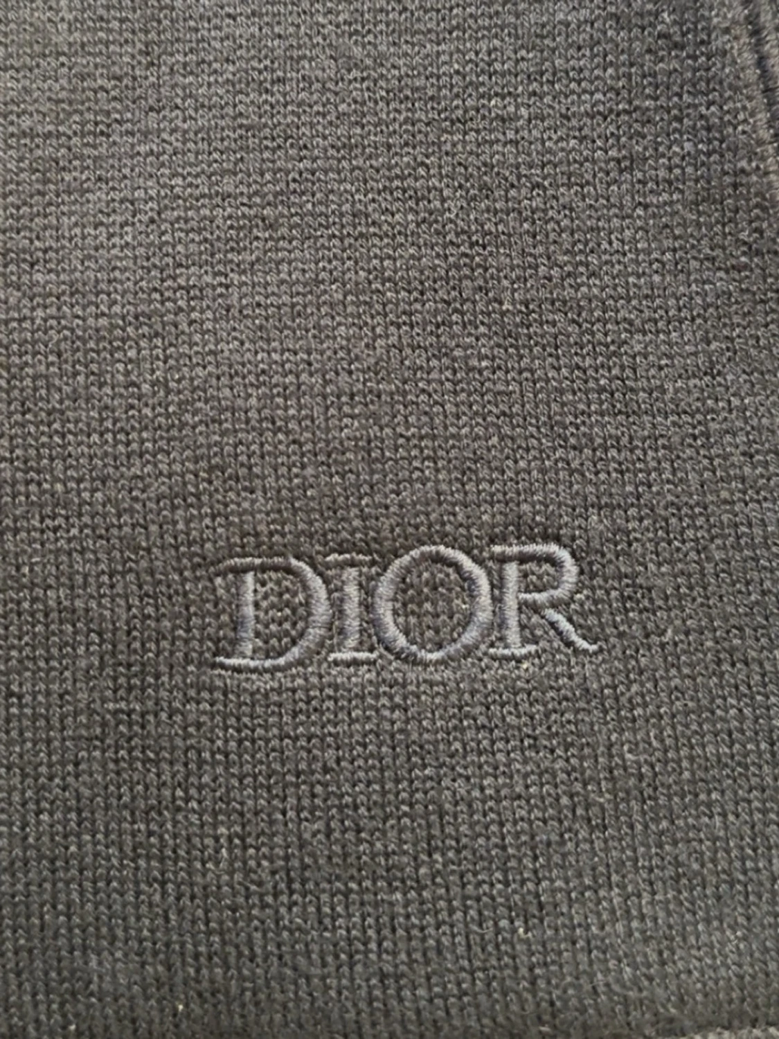 Marinblå D I O R hoodie med monogramfoder - 2