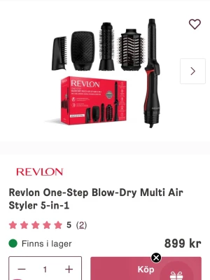 Revlon 5-i-1 Multi Air Styler - Använt en gång, Revlon Multistyler, jag har redan en hårfön därav har det inte blivit att jag använt denna, säljer billigt för att bara bli av med 💖