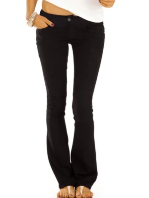 Låg midjade bootcut jeans  - Snygga svarta bootcut jeans från be styled och låg midja. Jeansen har en smal passform upptill och utsvängda ben. Perfekta till sneakers eller boots. Ny med prislapp kvar