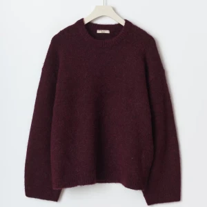 Vinröd stickad tröja från Gina Tricot - Mysig vinröd stickad tröja från Gina💕