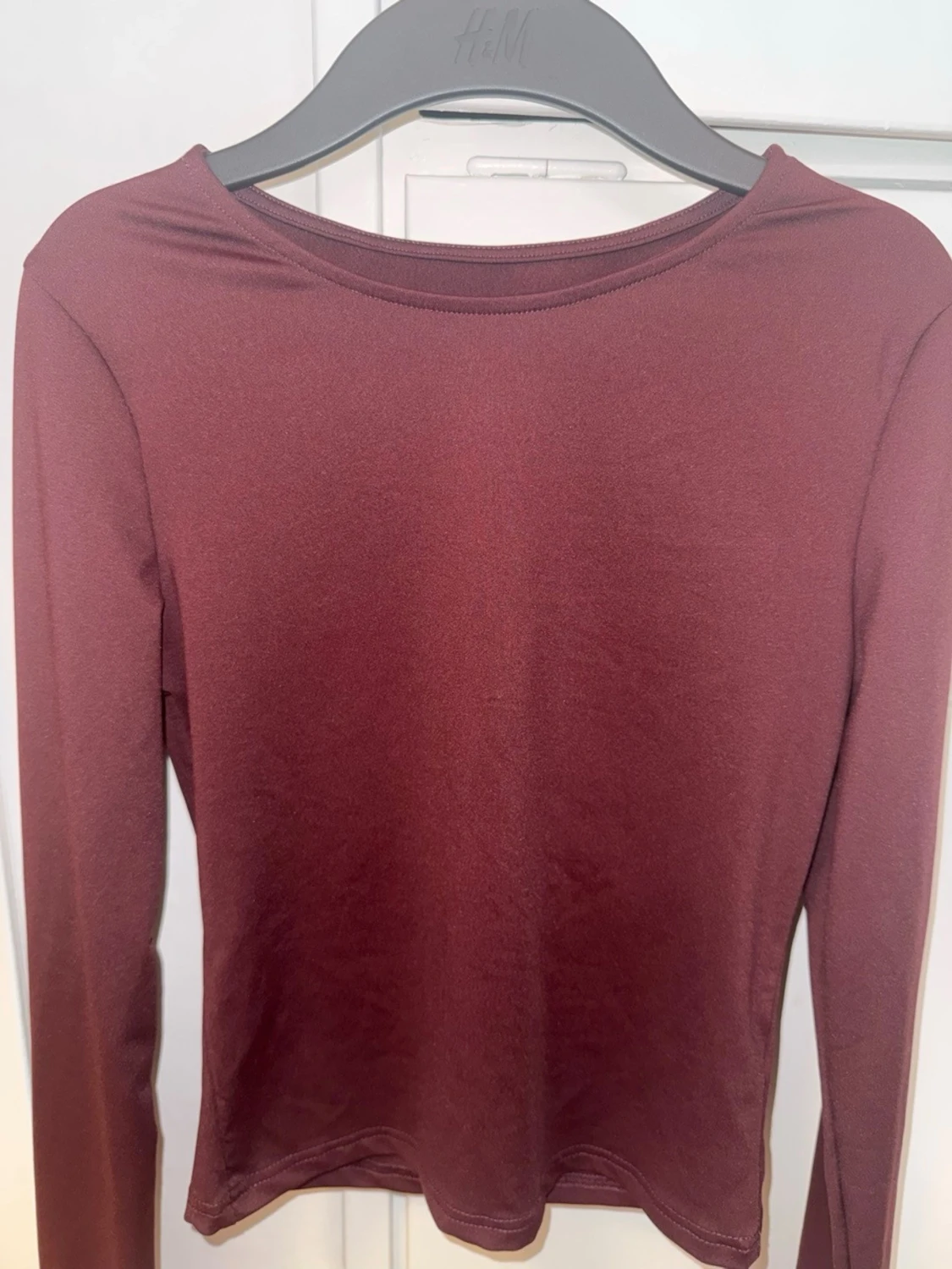 Vinröd långärmad topp  - 1