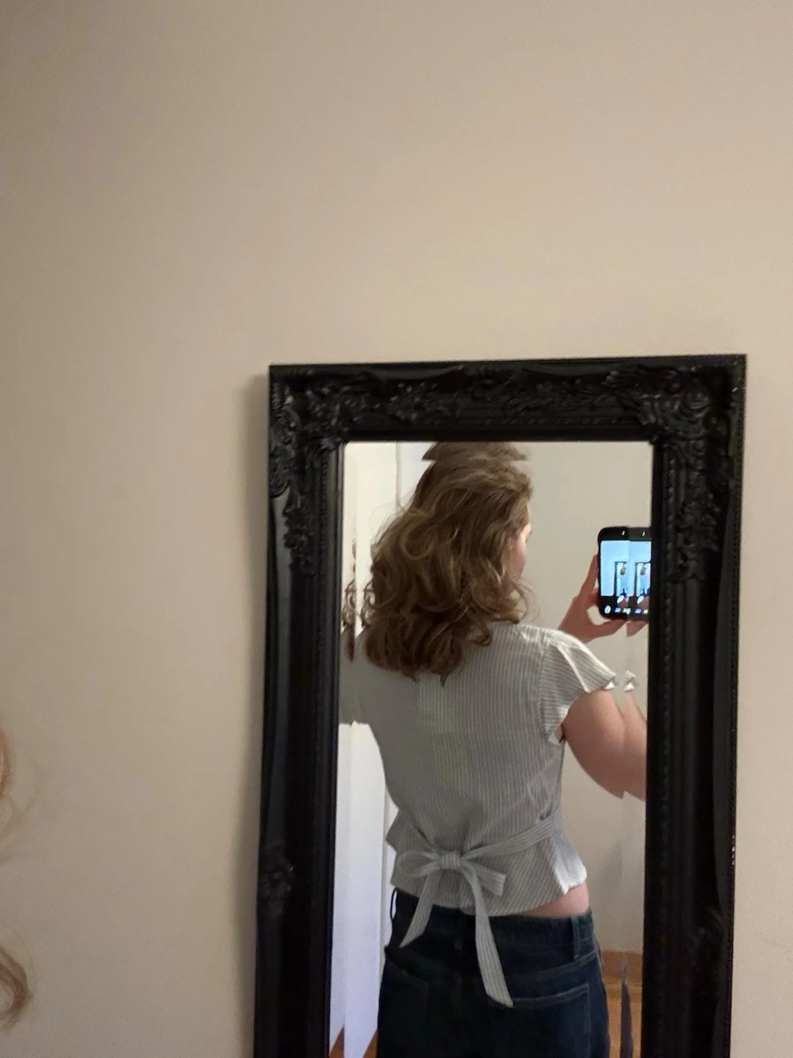 Vit och blå randig topp - 1