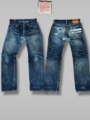 Momotaro GTB Selvedge Jeans | W29 - Säljer ett par riktigt feta jeans från Momotaro. Jeansen har riktigt feta slitningar och rejält med karaktär samt den klassiska bakficke designen! Finns en lagning i ljumsken men ingenting som märks när de är på kroppen. 