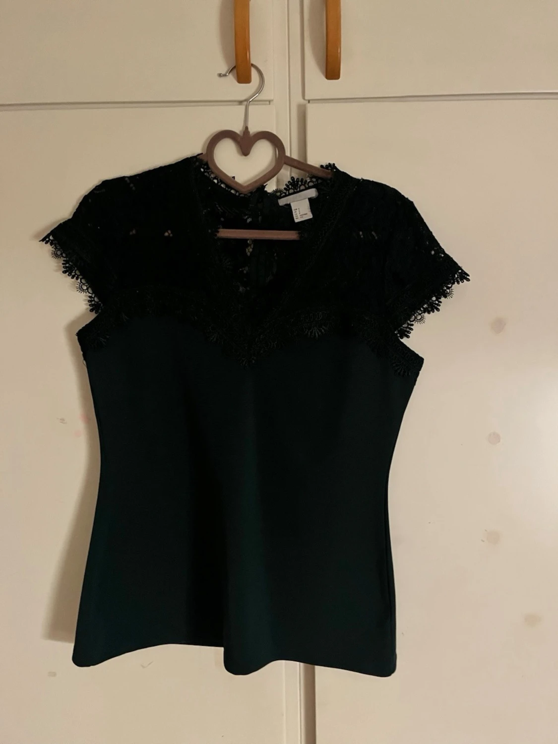 Mörkgrön spets topp  - 4
