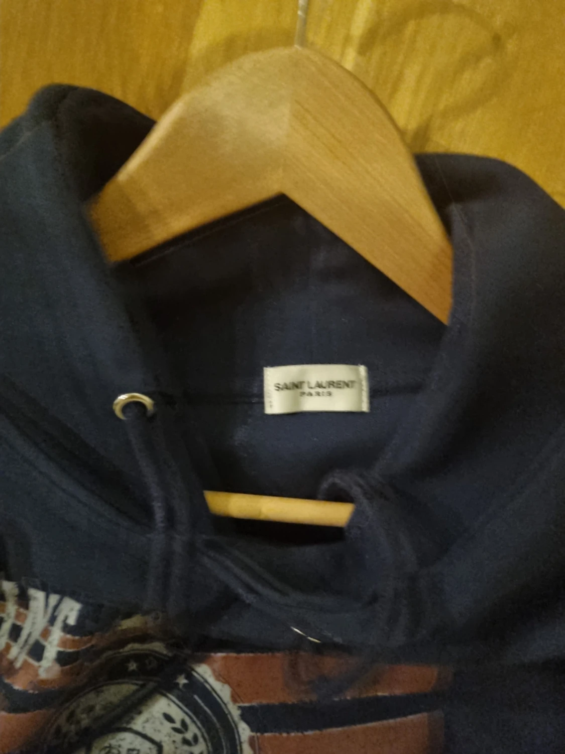 Mörkblå Saint Laurent hoodie - 1