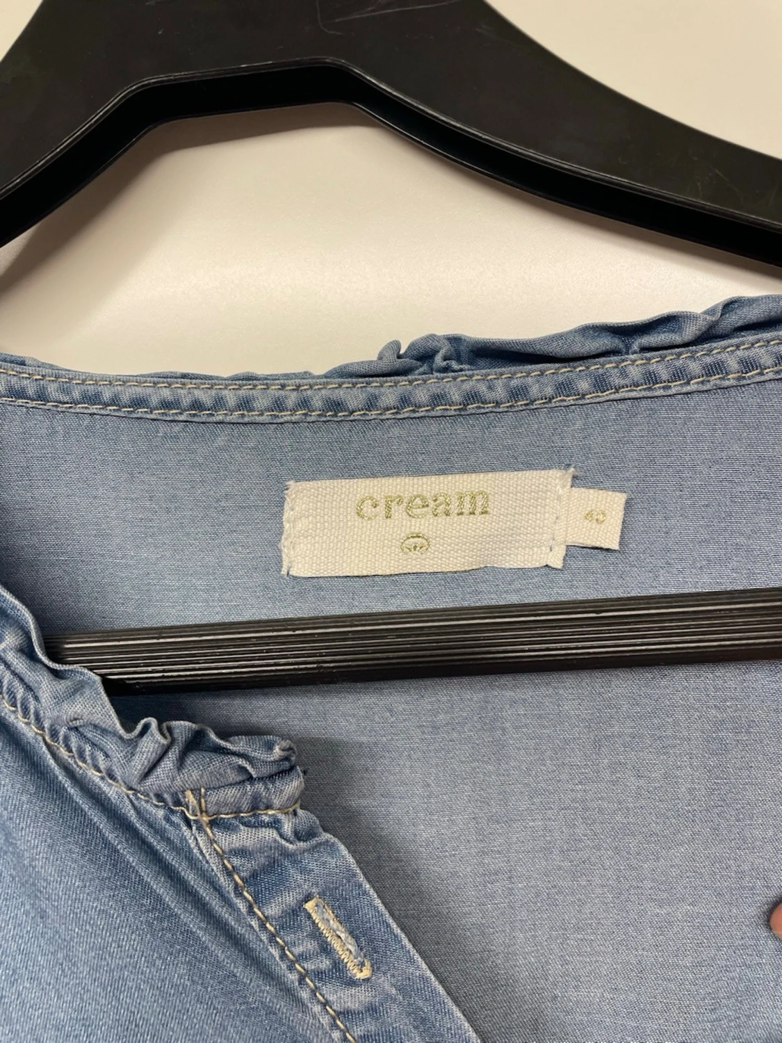 Blå jeansklänning med knappar från Cream - 2