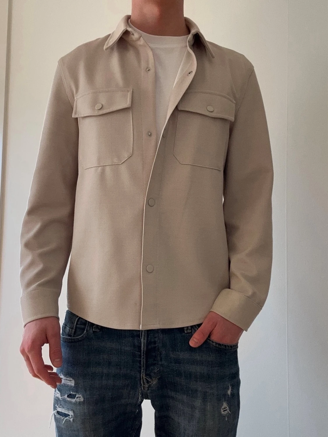 ZARA Overshirt Beige