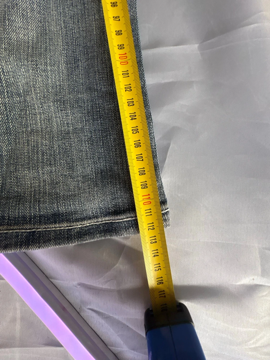 Gråa jeans med bling från Cowgirl tuff Y2k - 4