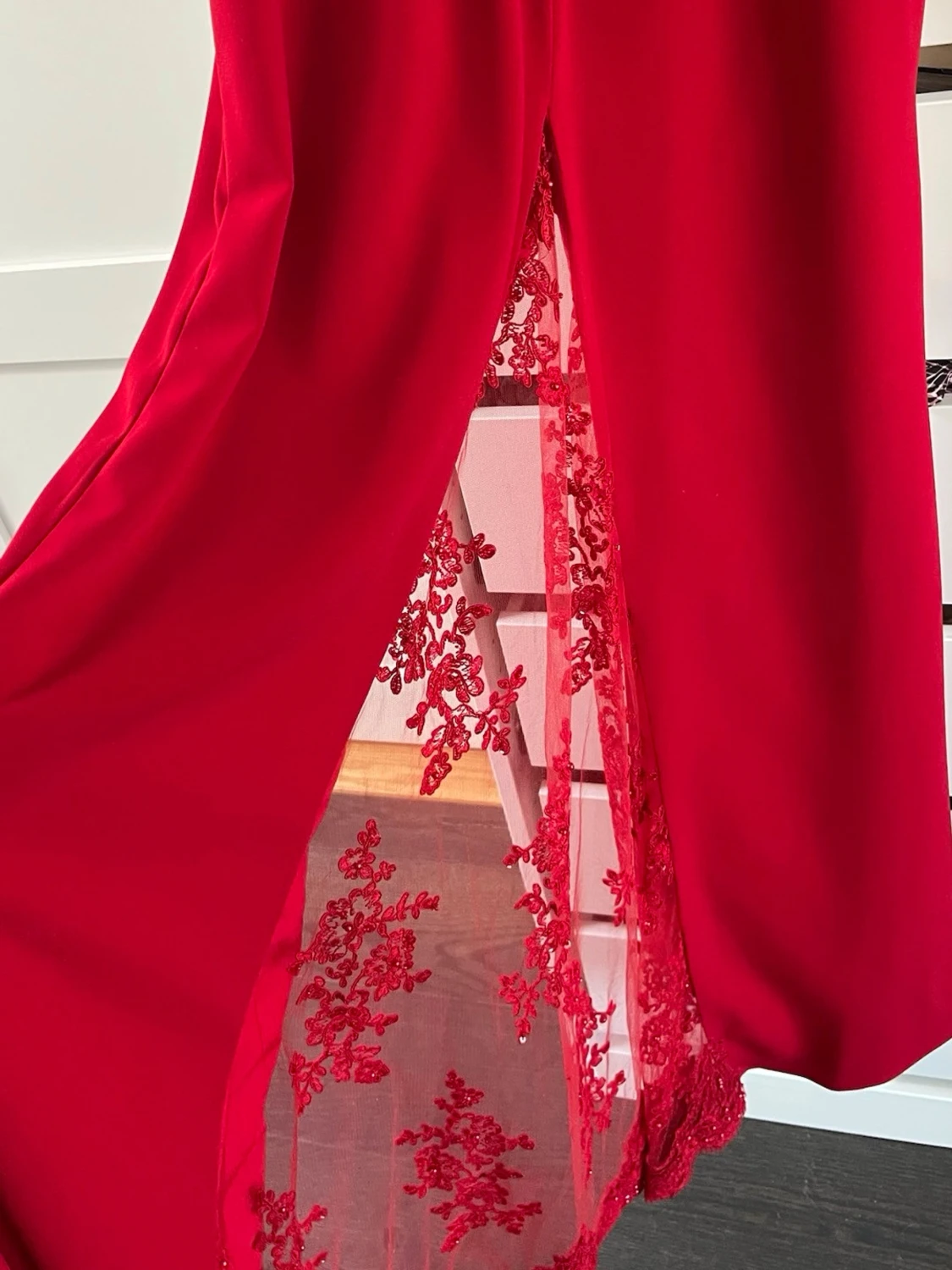 Röd långklänning - Bal  - 4