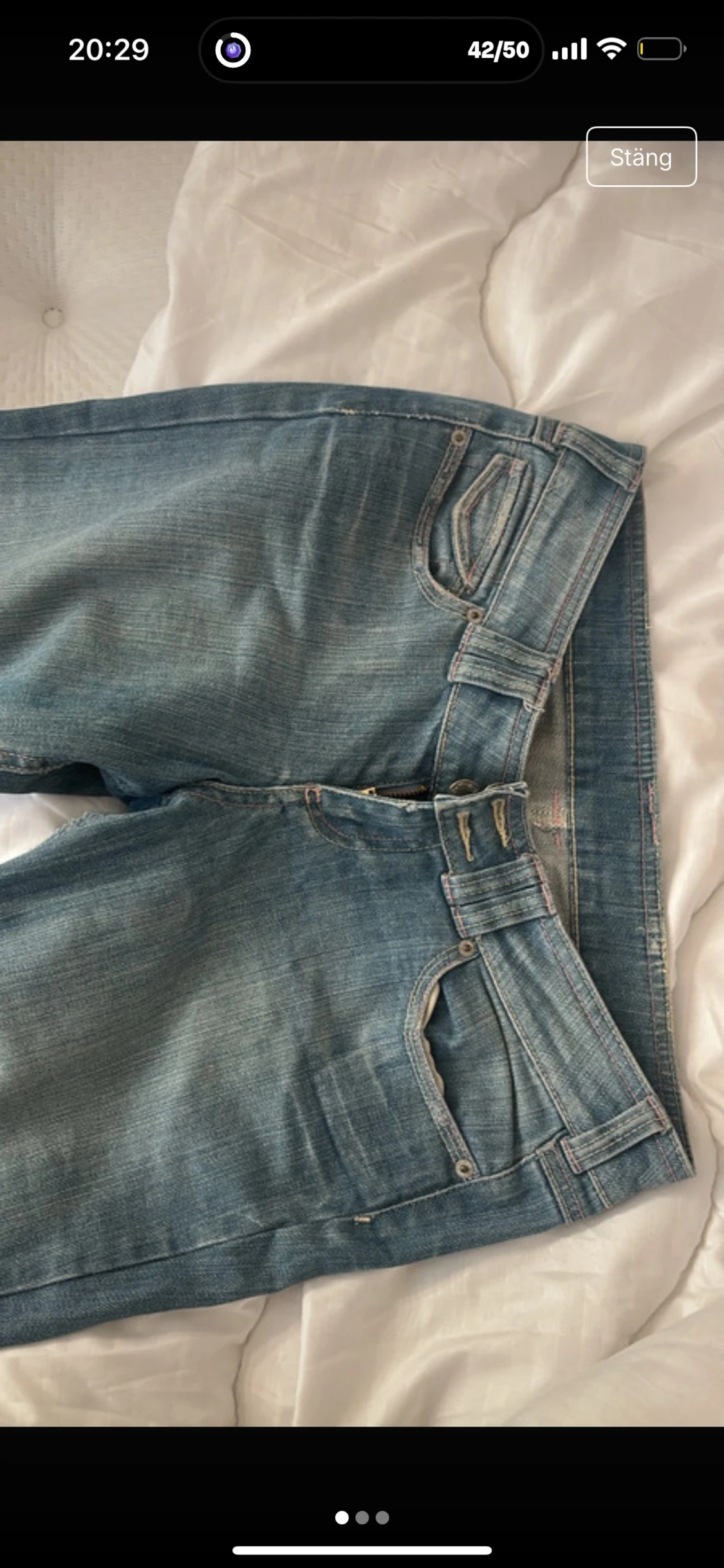 Blå bootcut jeans
