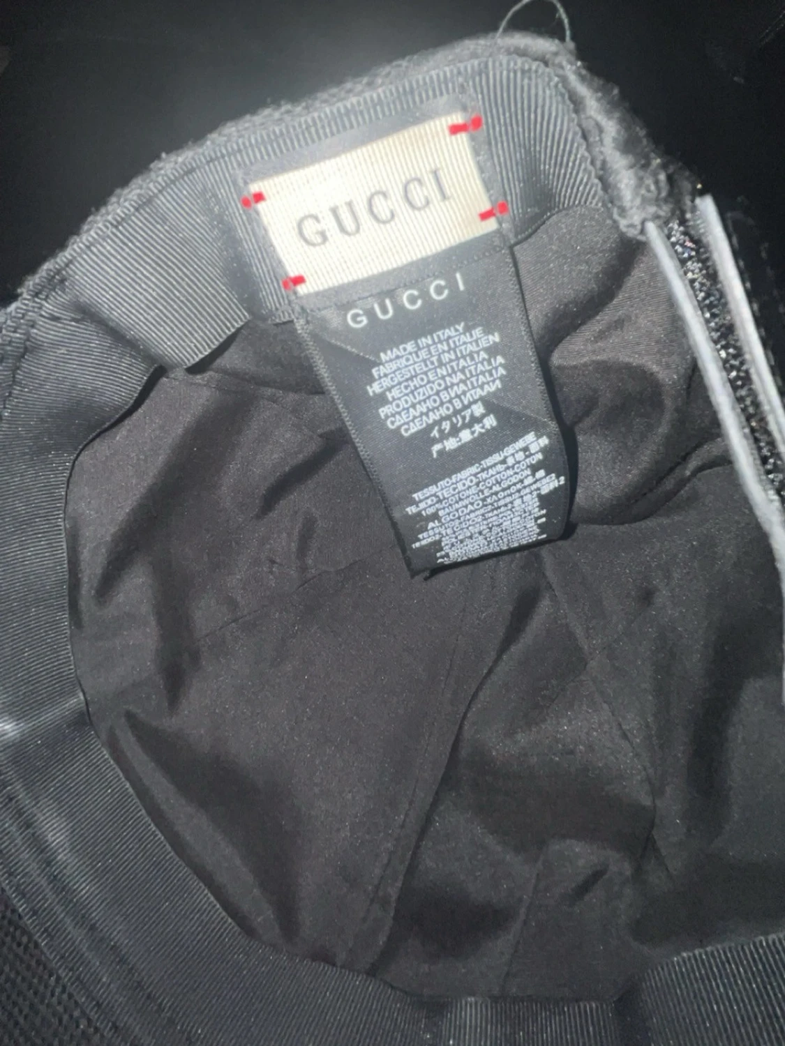 Svart keps från Gucci med GG-mönster - 1