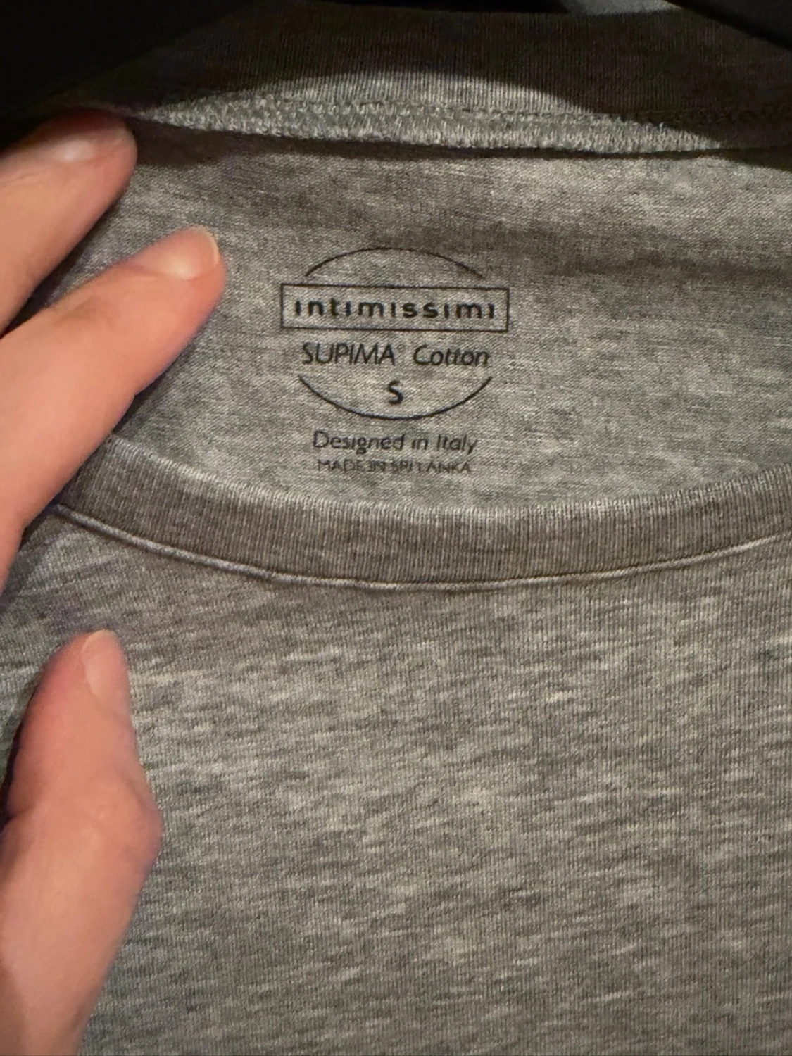Grå basic t-shirt i bomull- intimissimi - 2