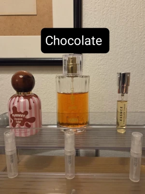 Parfym testers 2ml perfume split bundle scent body spray body mist  - Perfume testers set  1x 2ml Tubbees Chocolate Fudge   1x 2ml Al Rehab Choco Musc   1x 2ml Essnce Chocolate Chaude   Please check out my other listings for more testers  If you only want to buy a tester separately just let me know
