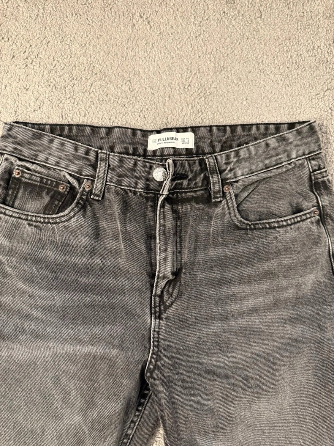 Grå raka jeans från Pull&Bear - 1