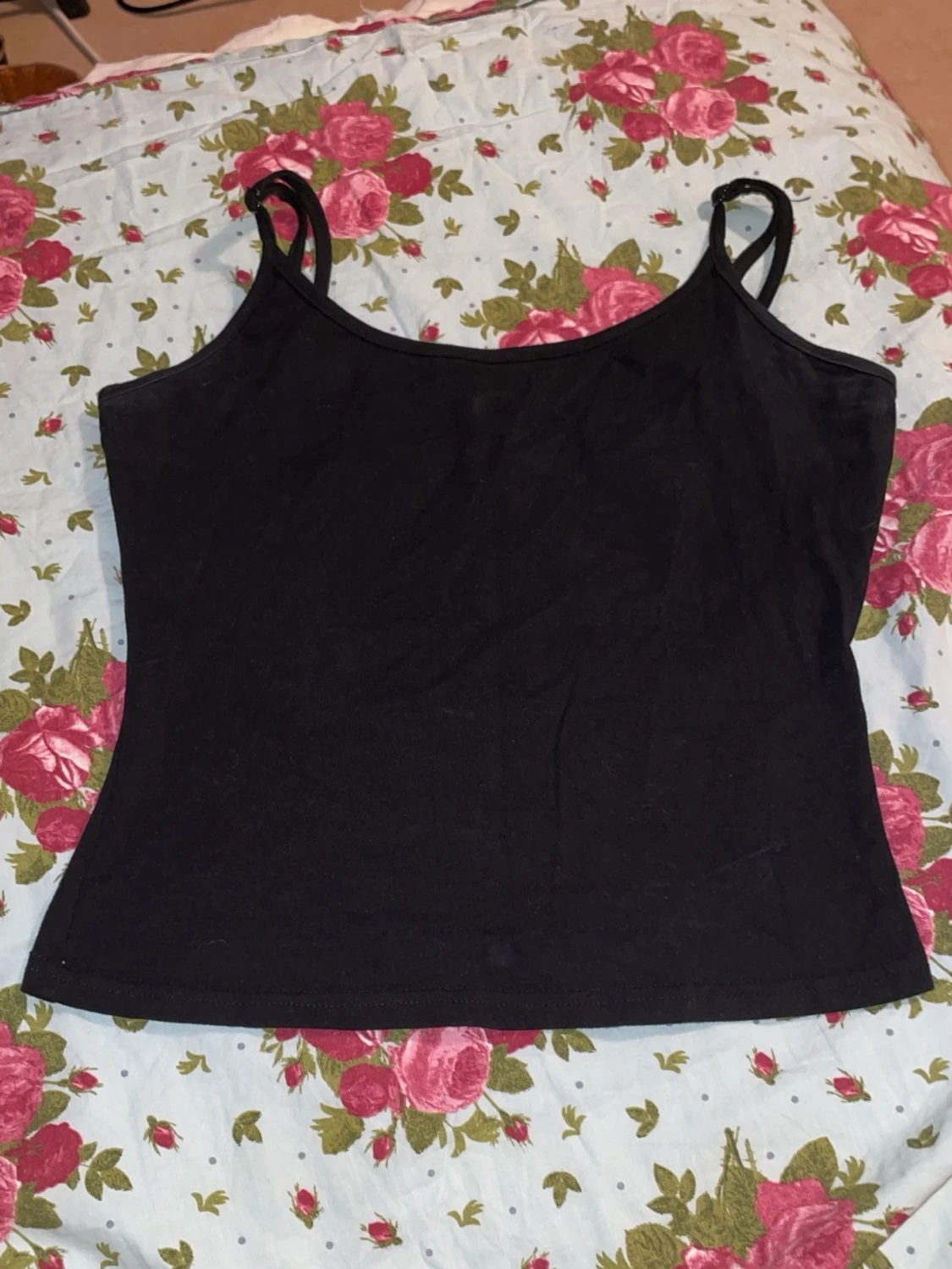 Svart tank top, S