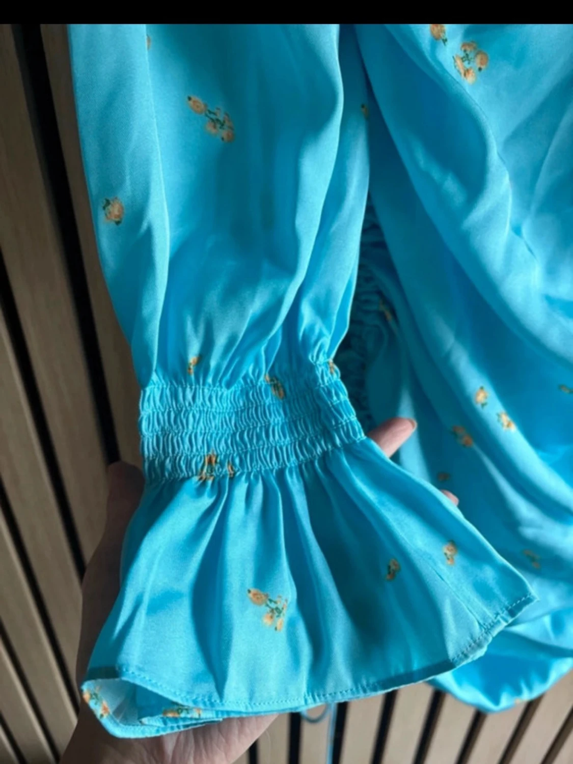 Blå långärmad klänning från Adoore - 5