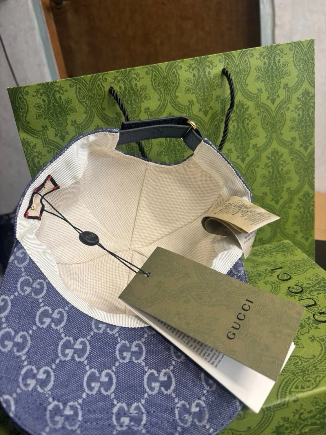 Blå Gucci keps med monogram - 2