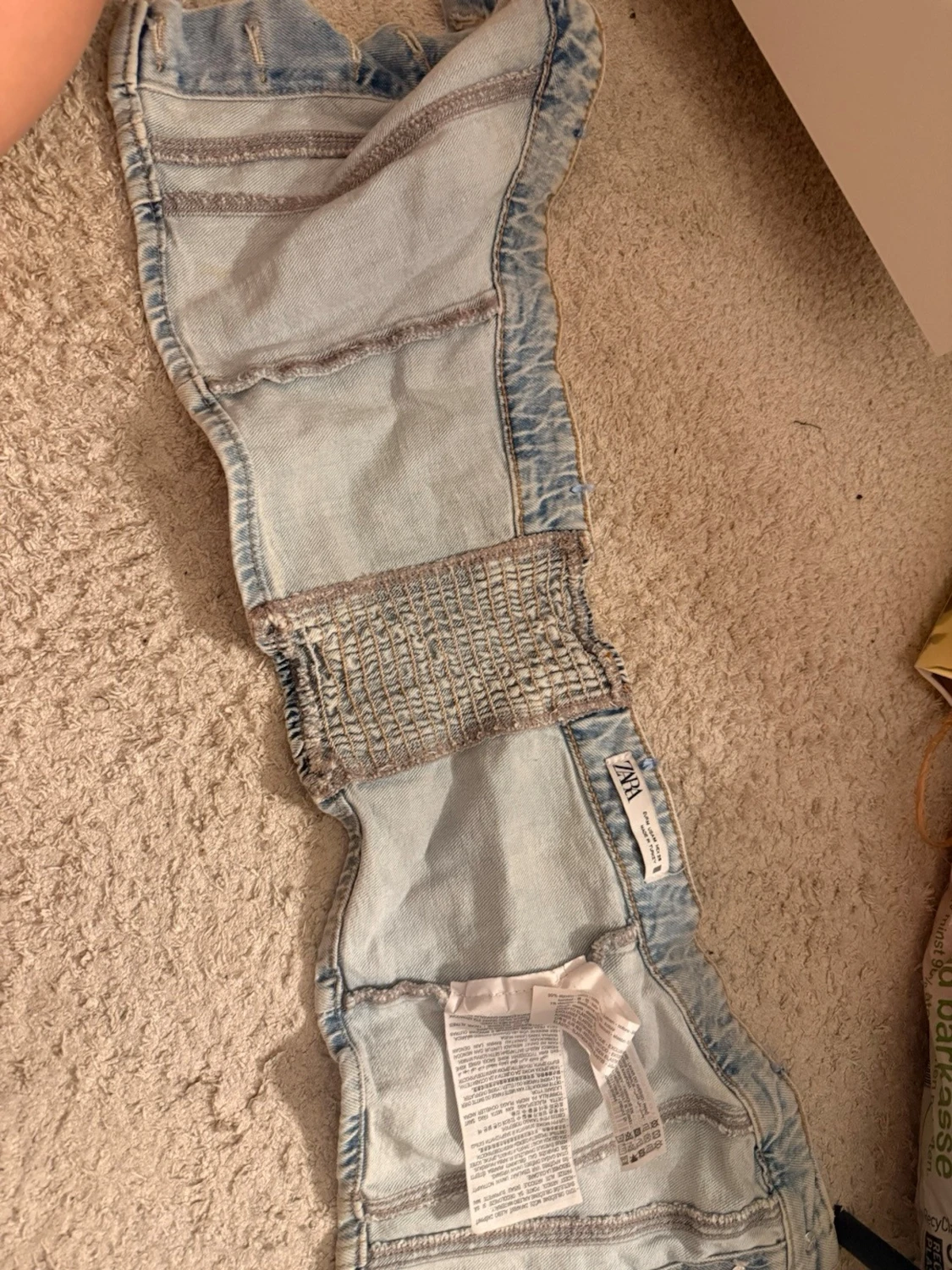 Ljusblå denim tubtopp från Zara - 1