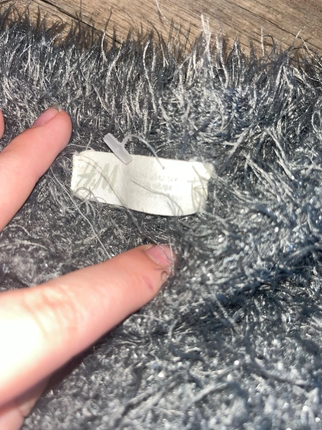 Grå fluffig stickad tröja - 2