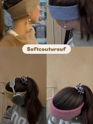 Stickade pannband  - Softcoutureuf - stickade pannband i exklusiva material som Kashmir, alpacka, 100% ull 