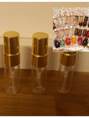 Zara splitpaket  - 3 stycken 5 ml glasdekanter med spray ✨️Välj bland dofterna som finns på listor bland bilderna 