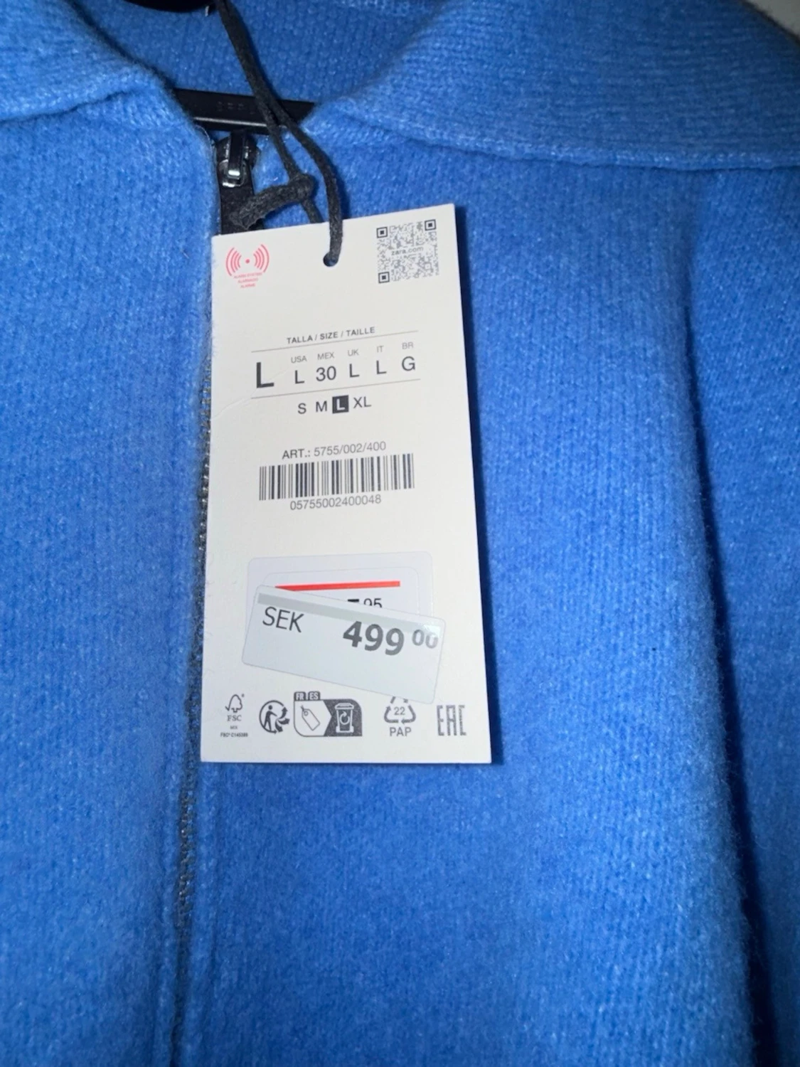 Blå stickad tröja med krage - brand new with tags attached never worn  - 3