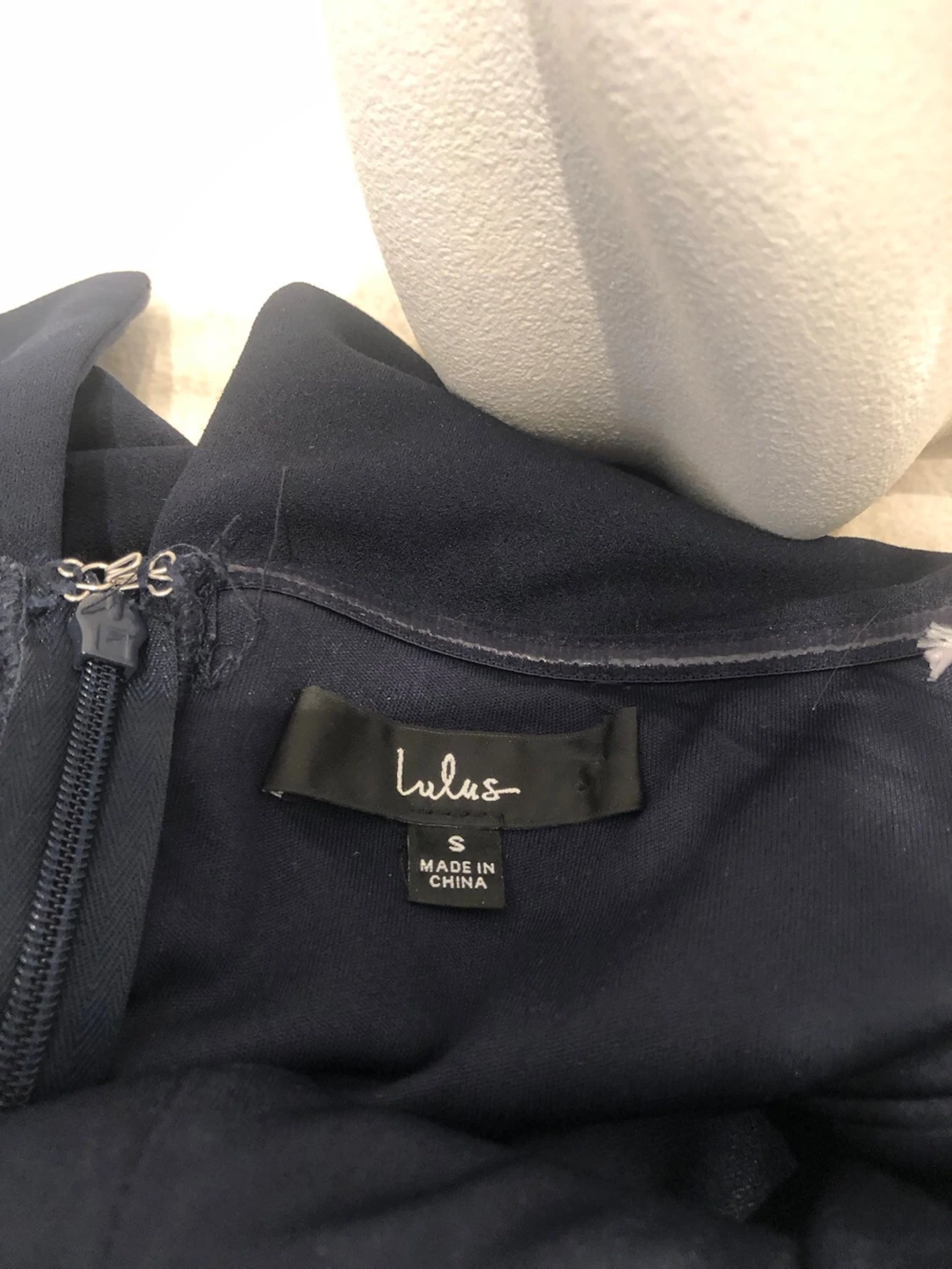 Marinblå offshoulder långklänning - 6
