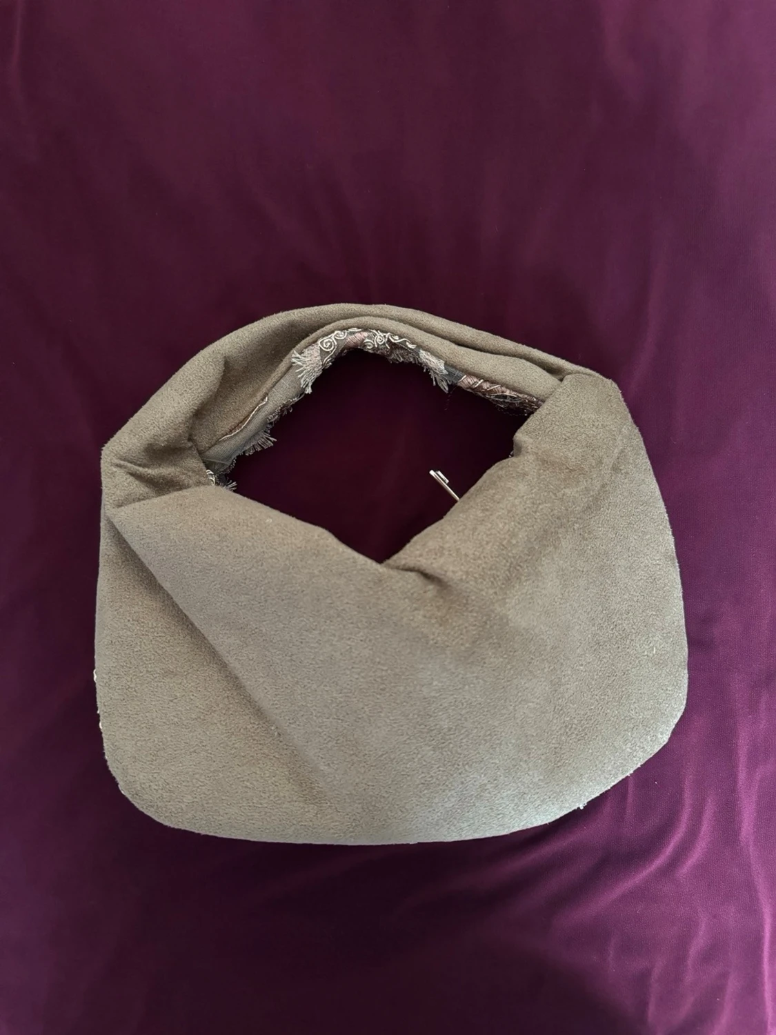 Beige paisleymönstrad handväska - 5