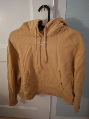 Beige Hoodie - Säljer denna fina hoodie från calvin klein då den är för liten för mig💕Den är använd några gånger och är i mycket bra skick. Minns inte exakta priset men köptes för ca 1000 kr. Strl Xxs. Kontakta mig innan köp💕