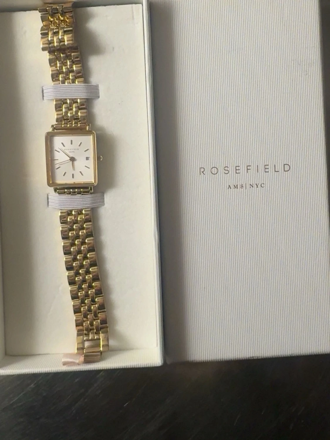 Rosefield Boxy XS guld klocka - 1