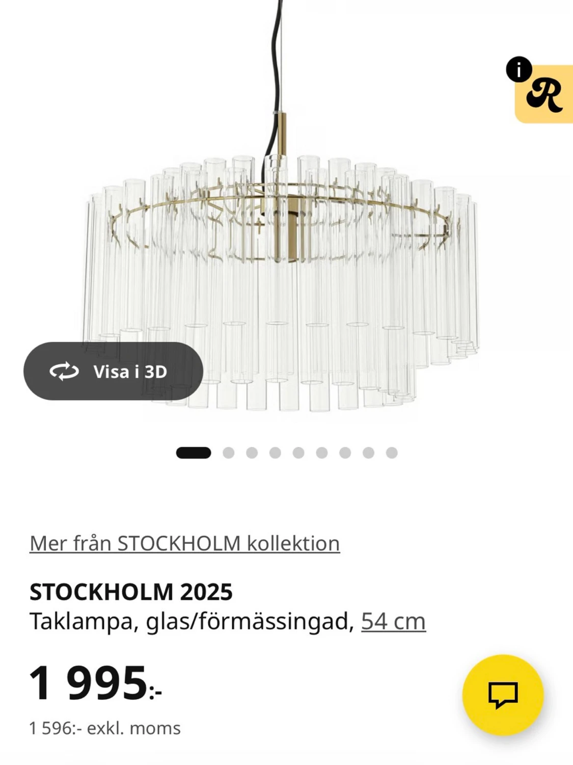 Ikea Stockholm 2025 lampa  - 1