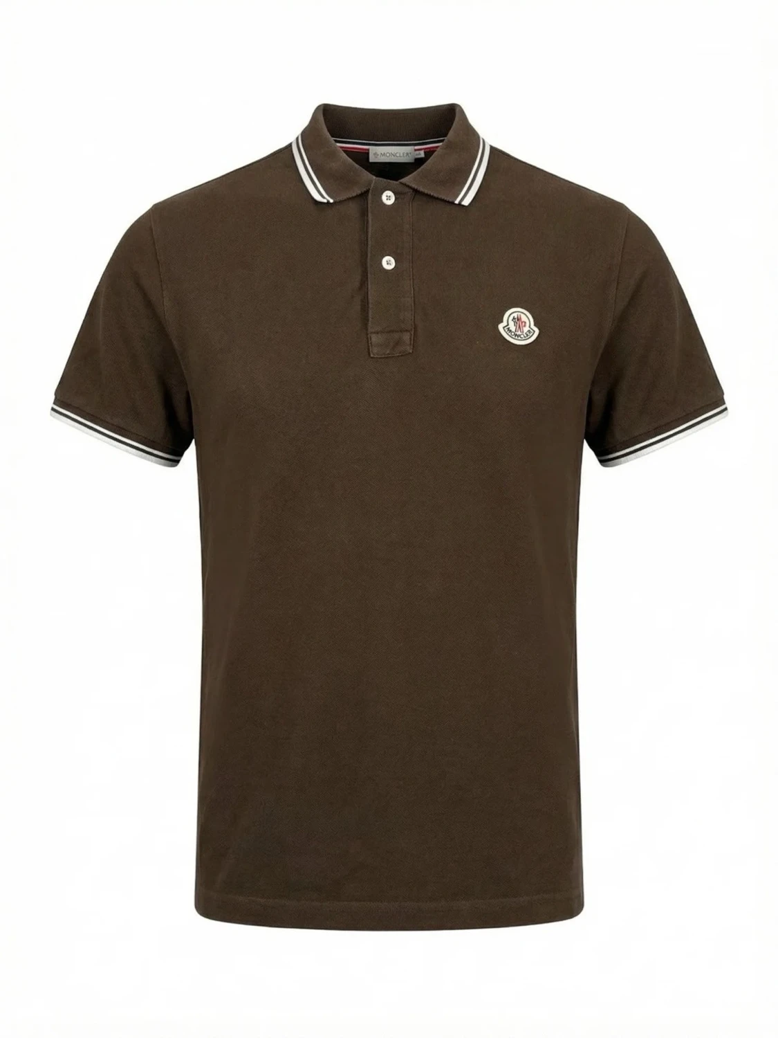 Brun pikétröja från Moncler