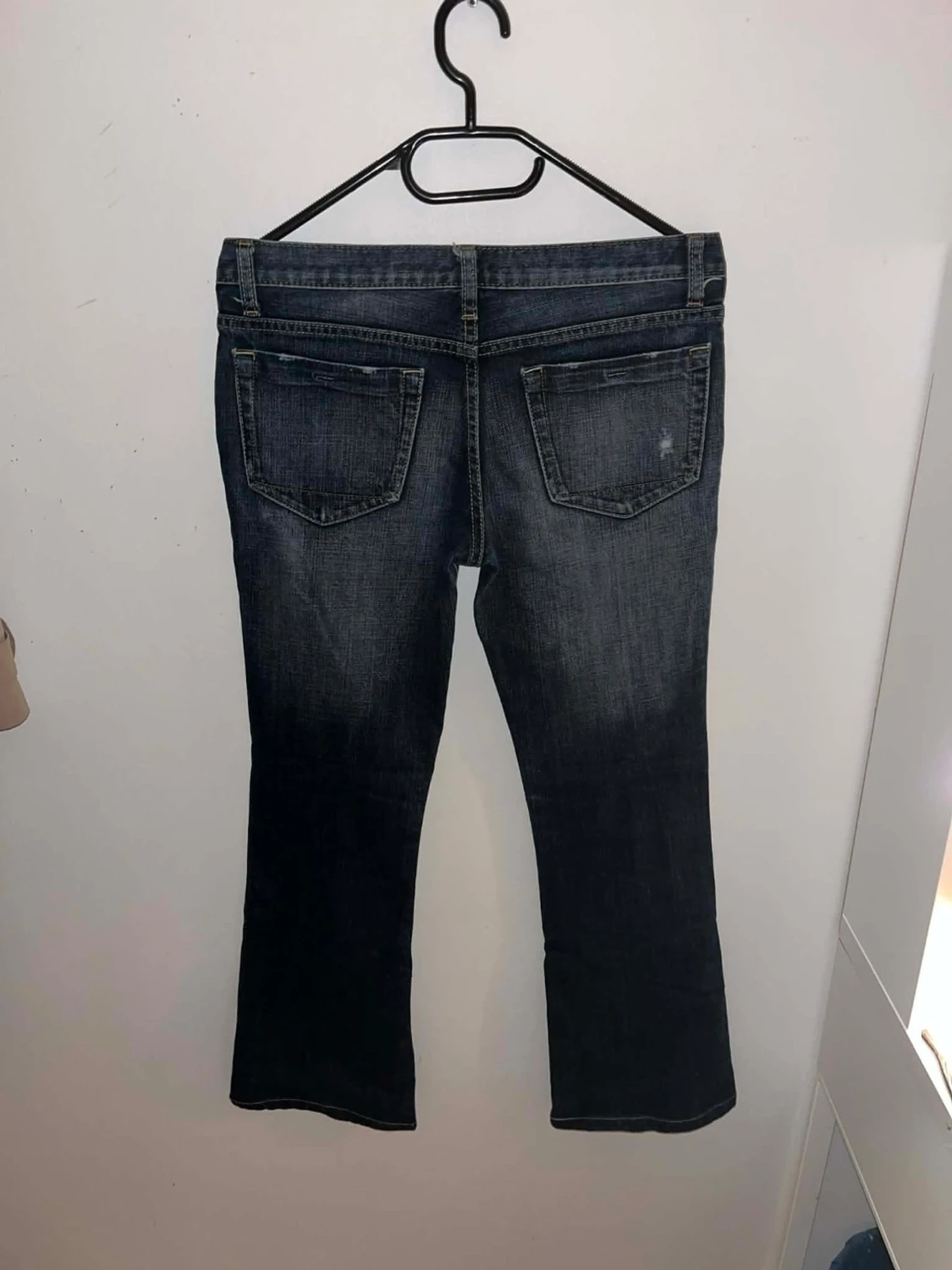 Mörkblå bootcut jeans - 3
