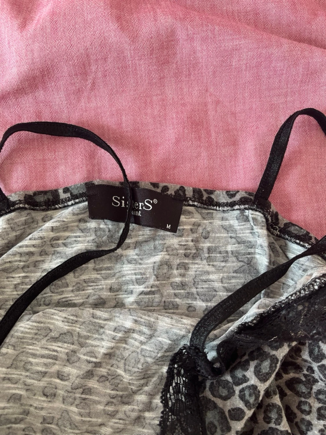 Leopard pyjamas med spets  - 2