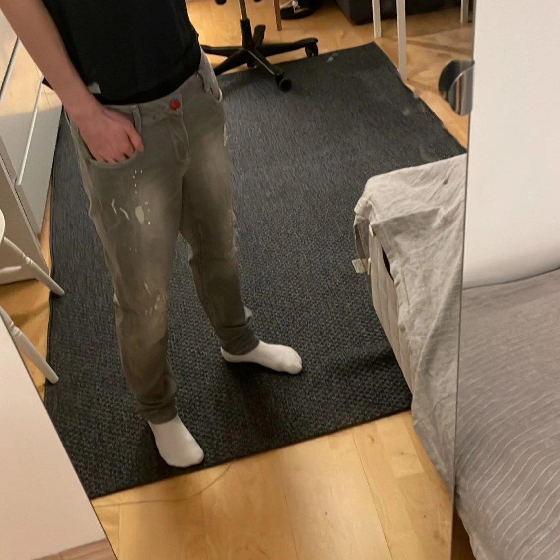 Grå jeans från Goldgarn - 1